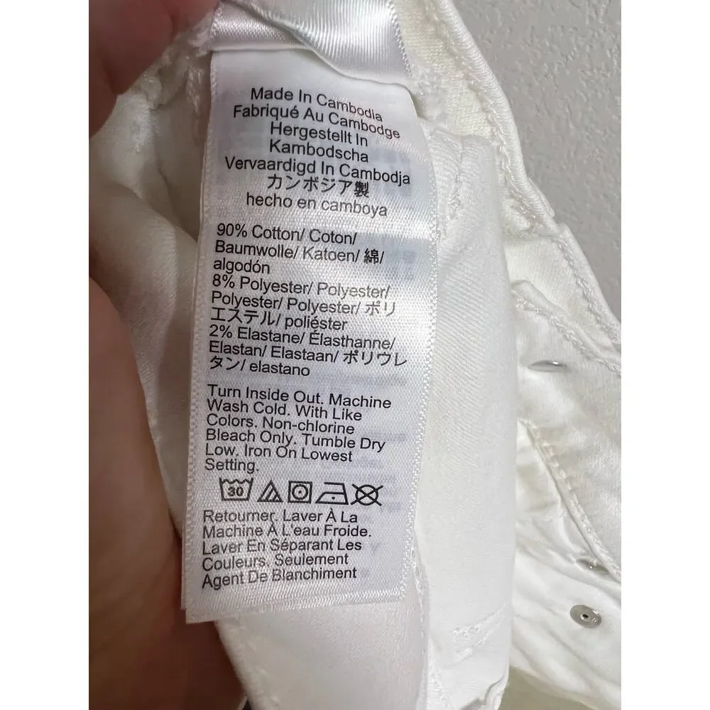 J.Crew 9” Mid-Rise White Skinny Jeans Size 28